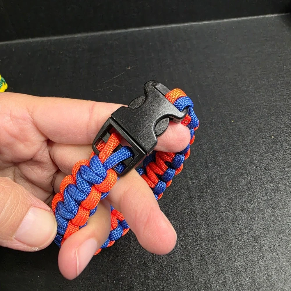 Handmade Paracord Survival Bracelet Lot Multi-Color Outdoor Gear 4pc